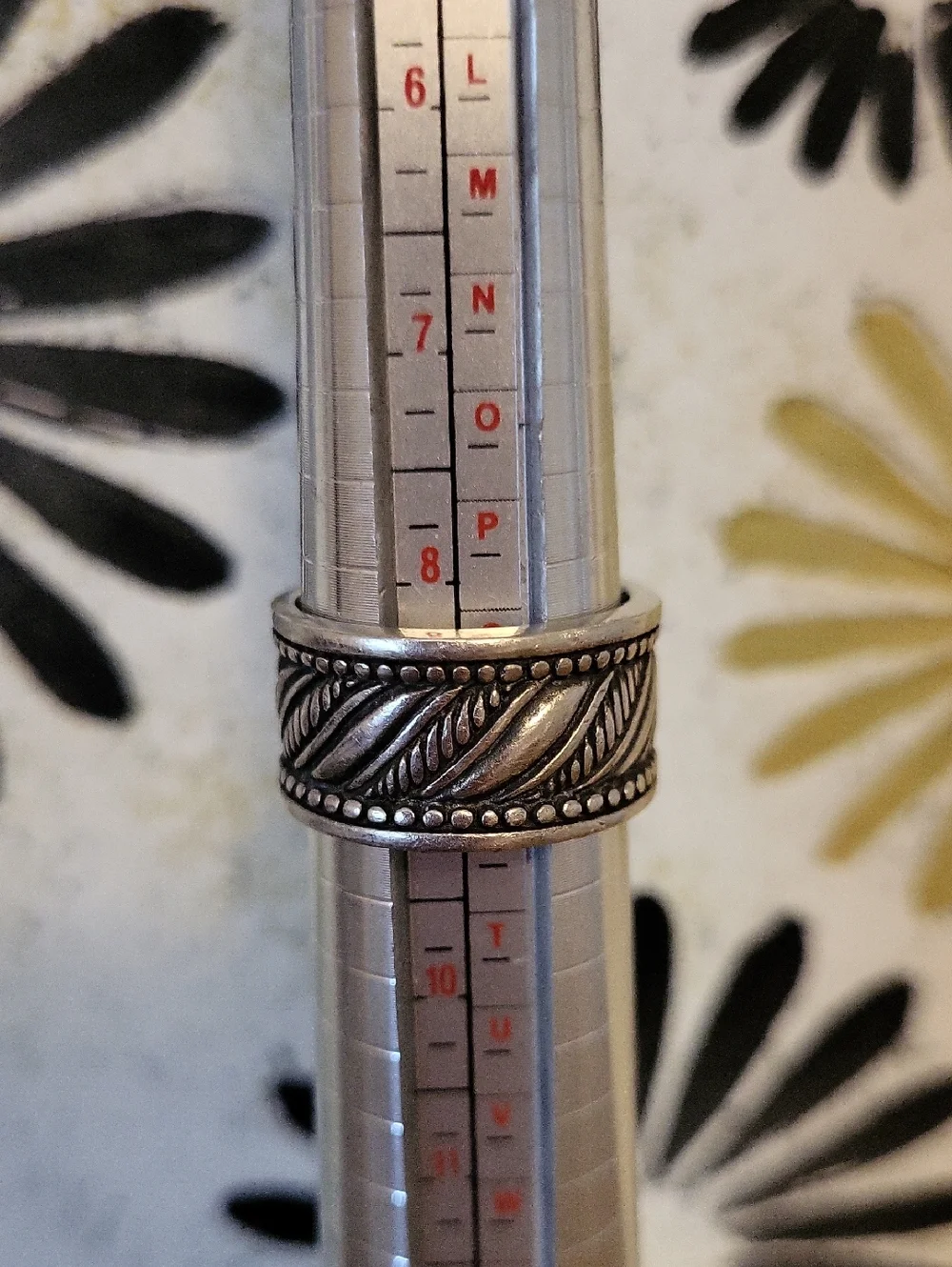 Vintage Brighton 925 Detailed Wide Band Ring
